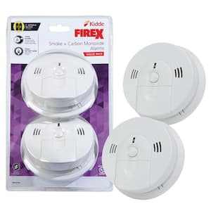 Firex Battery Operated Combination Smoke and Carbon Monoxide Detector with Ionization Sensor and Voice Alarm (2-Pack)