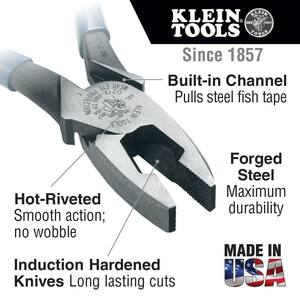 9 in. High Leverage Side Cutting Pliers with Tape Pulling