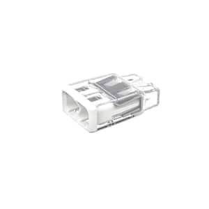 2773 Series 2-Port Push-in Wire Connector for Junction Boxes, Electrical Connector with White Cover, (100-Pack)