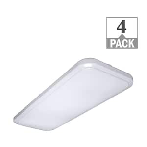 49 in. x 18 in. Kitchen Lighting Integrated LED Flush Mount Ceiling Light 5500 Lumens 4000K Bright White (4-Pack)