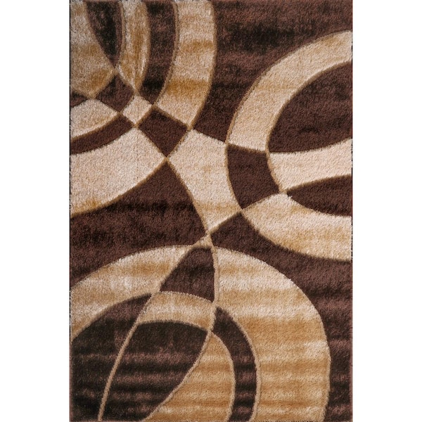 L'Baiet Savannah Brown Shag 4 ft. x 6 ft. Area Rug
