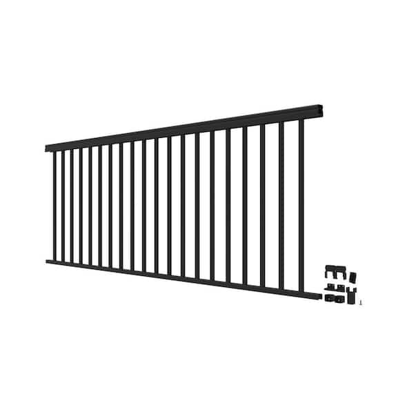 Freedom VersaRail Cambridge 8-ft x 36-in Matte Black Aluminum Deck Stair Rail Kit