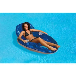Blue Water Pop Deluxe Swimming Pool Float Lounge