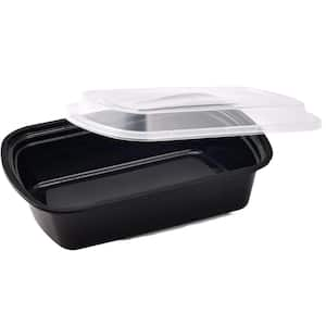 30 Pack Extra Large and Thick Food Storage Container, Microwave, Dishwasher Safe, BPA Free in Black