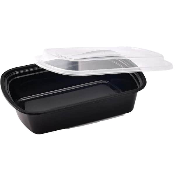 Adrinfly 30 Pack Extra Large and Thick Food Storage Container, Microwave, Dishwasher Safe, BPA Free in Black