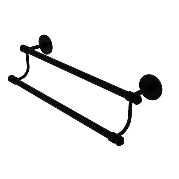 Allied Brass Southbeach Collection 18 in. Wall Mounted Double Towel Bar in Matte Black