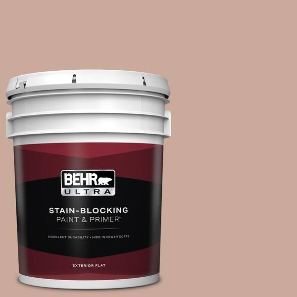 BEHR ULTRA 5 gal. #ICC-97 Powdered Allspice Flat Exterior Paint & Primer