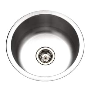 Club Series Undermount Stainless Steel 17.5 in. Single Bowl Kitchen Sink in Brushed Satin