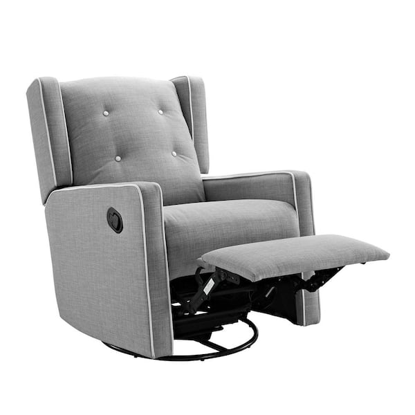 grey linen recliner