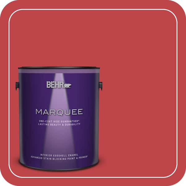 BEHR MARQUEE 1 gal. Home Decorators Collection #HDC-FL13-1 Glowing Scarlet Eggshell Enamel Interior Paint & Primer
