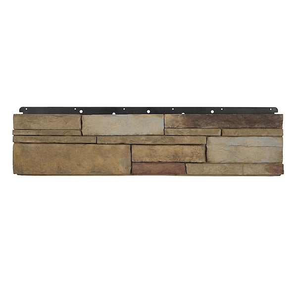 Unbranded 8 in. x 36 in. Flat Ledgestone Plum Creek Siding