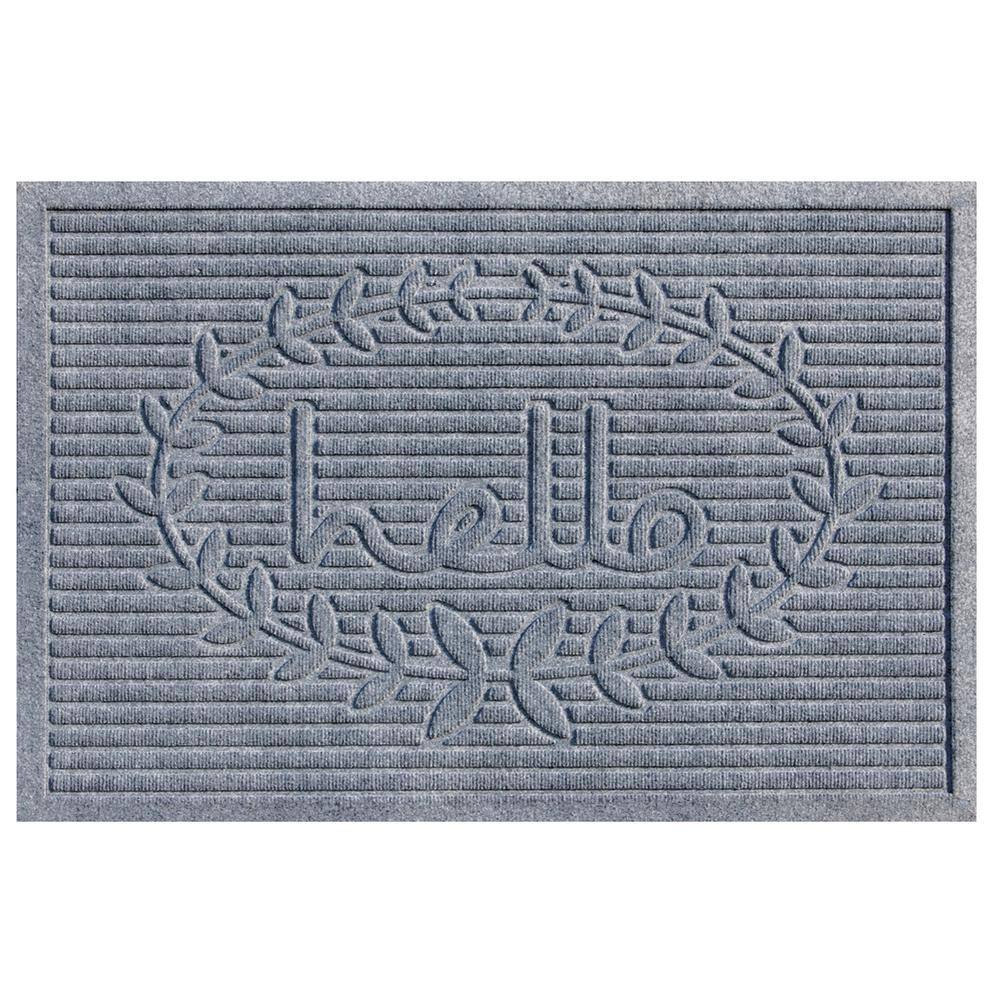 "Poly Hello Indoor/Outdoor Mat, 24"" x 36"", Light Grey" price history on PriceWatchPro