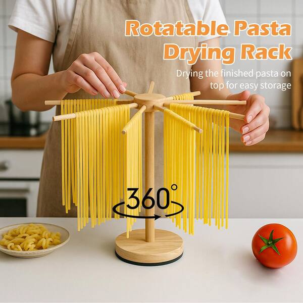 Anqtovp Wooden Pasta Making Kit w 3 Size Threaded Rolling Pins