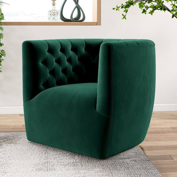 dark green comfy chair