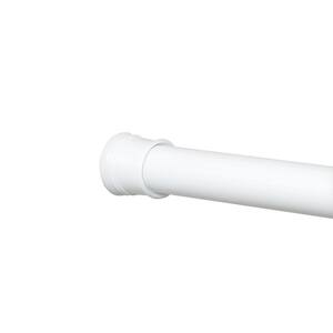NeverRust 52 in. - 86 in. Aluminum Adjustable Tension No-Tools Shower Rod in White