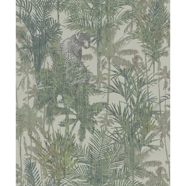 Walls Republic Hidden in the Jungle Green Paper Strippable Wallpaper (Covers 57 sq. ft.)