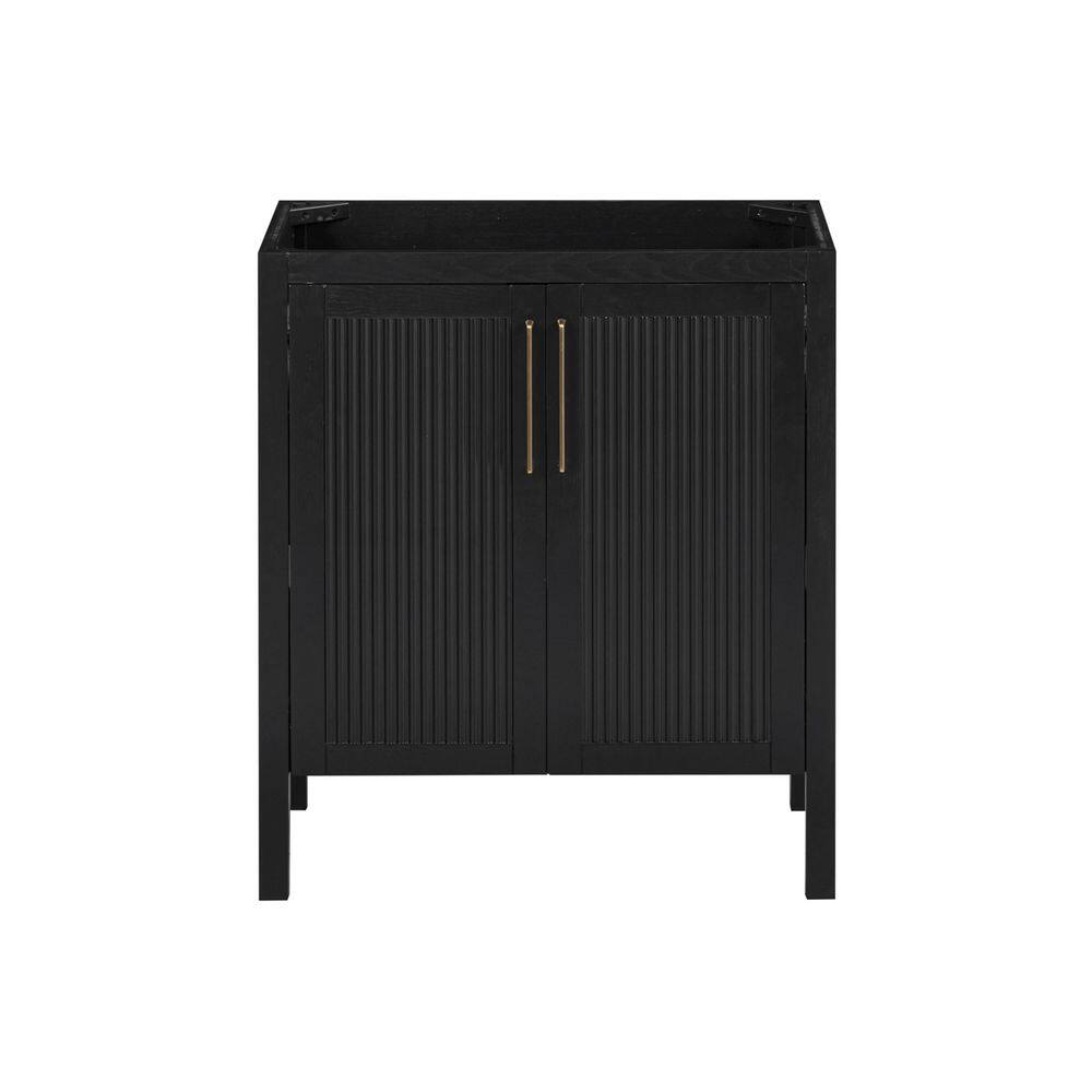 Luka 30 in. Bath Vanity Cabinet without Top in Black Oak Assembled price history on PriceWatchPro