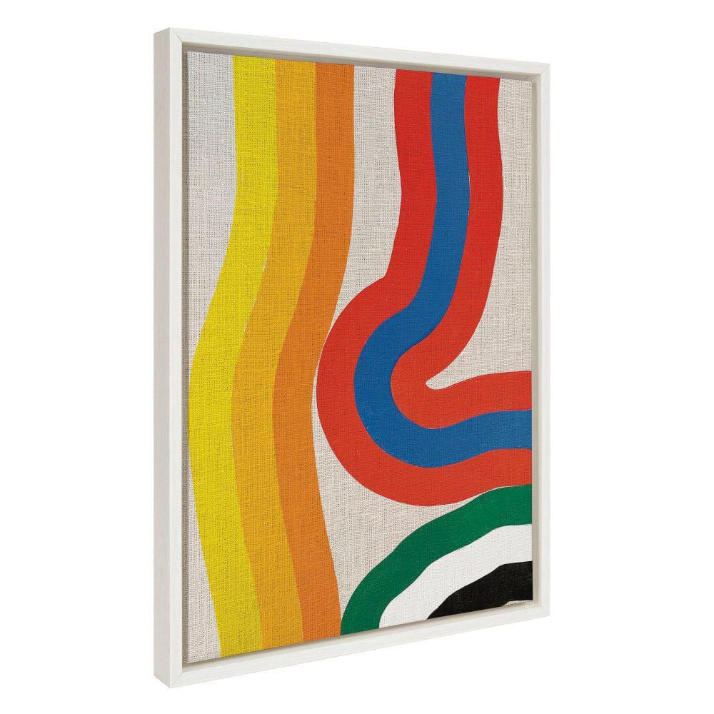 Amber Vittoria Colorful Geometric Abstract Canvas Print, 18x24