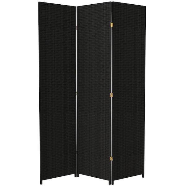 7 ft. Black 3-Panel Room Divider