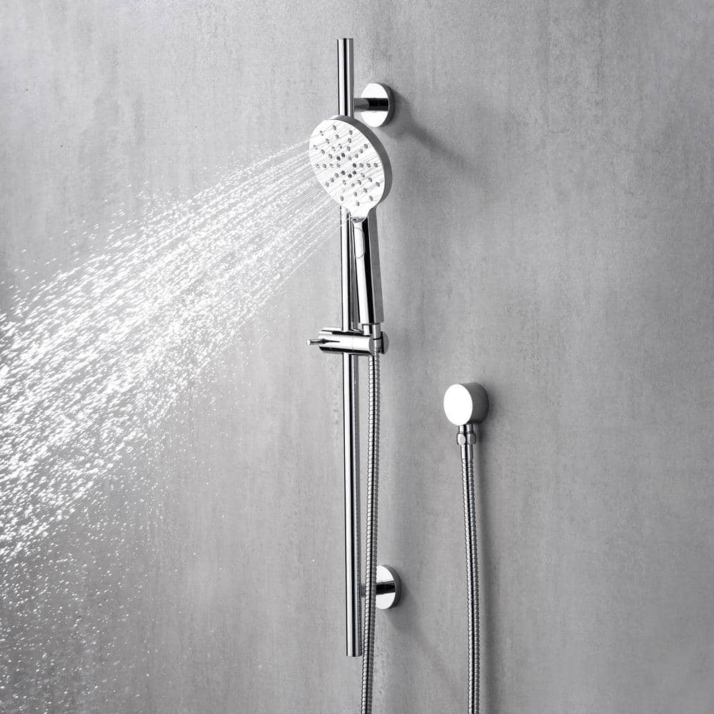 30-Inch Chrome Adjustable Slide Bar for Handheld Showerheads