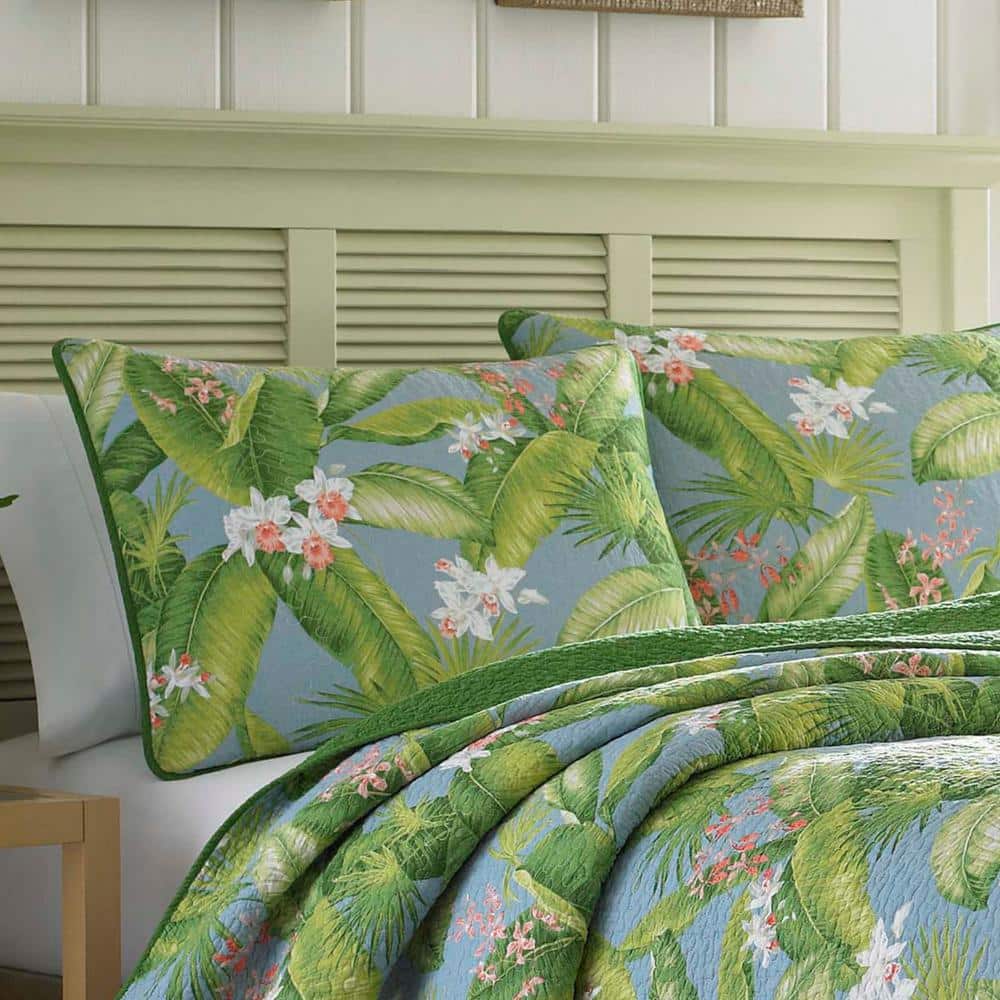 Blue Sky Cotton Twin Reversible Quilt Set
