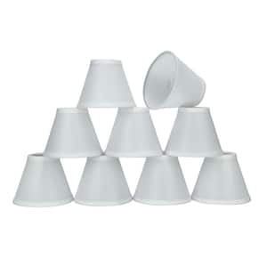 6 in. x 5 in. White Hardback Empire Lamp Shade (9-Pack)