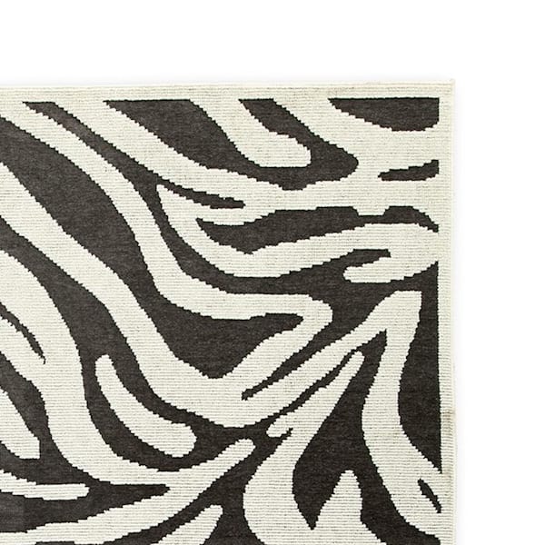 Thom Black and White 8 ft. x 10 ft. Geometric Area Rug