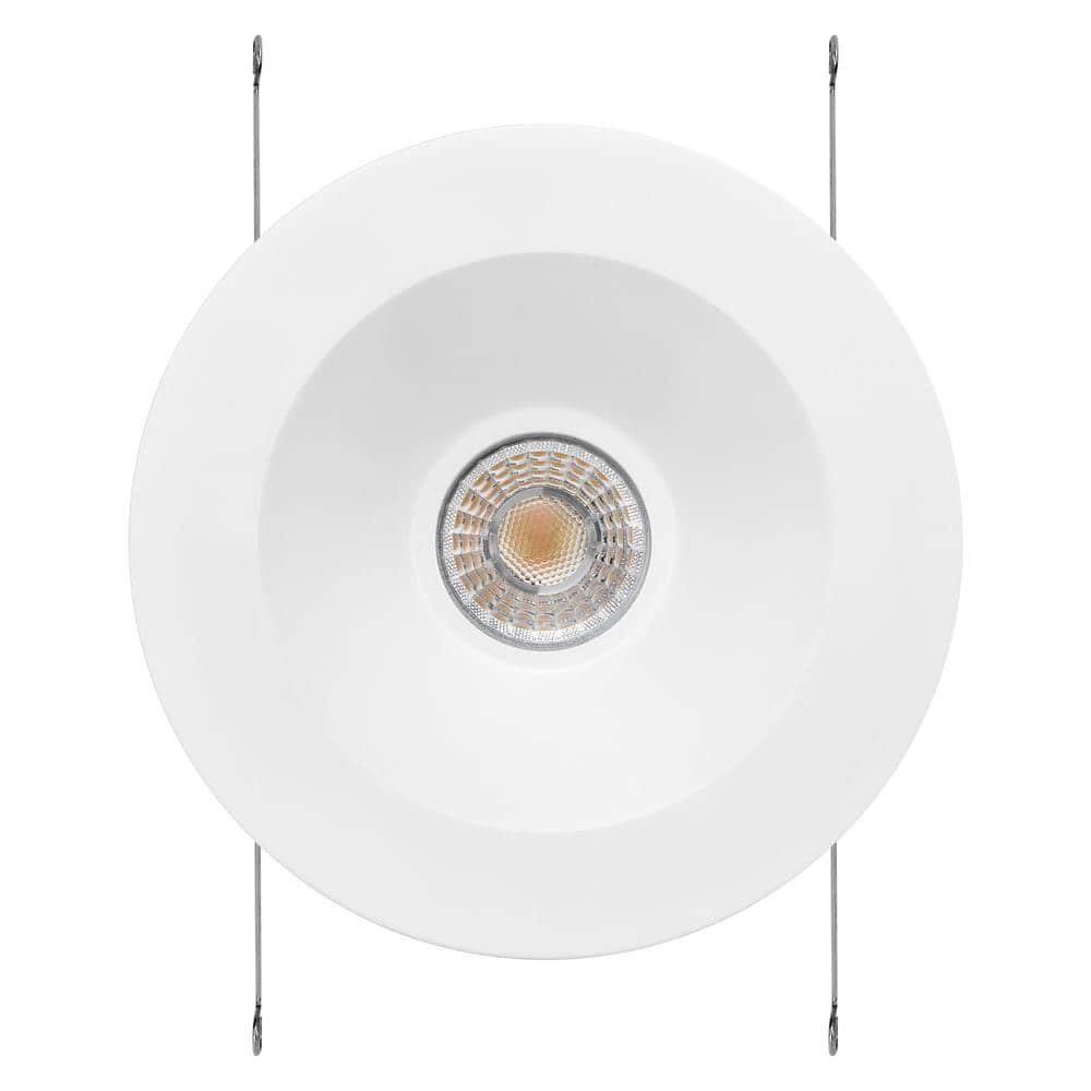 White Aluminum 7.1" Round LED Recessed Downlight