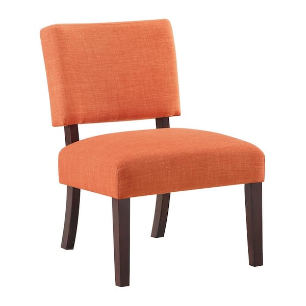 OSP Home Furnishings Jasmine Tangerine Fabric Accent Chair
