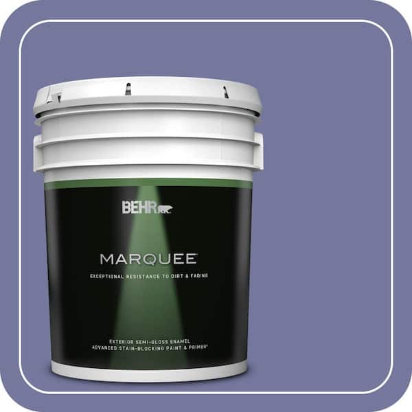 BEHR MARQUEE 5 gal. #630D-6 Palace Purple Semi-Gloss Enamel Exterior Paint & Primer