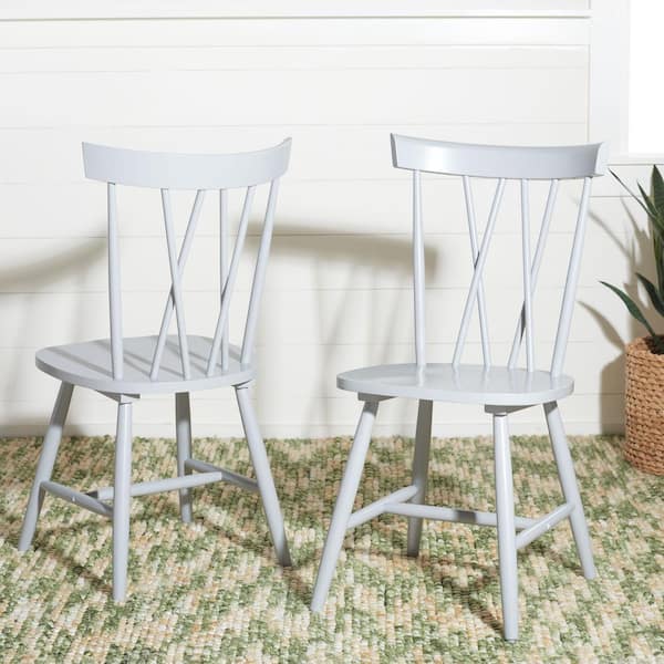 SAFAVIEH Friar Gray 17.12 in. Wood Dining Chair (Set of 2)