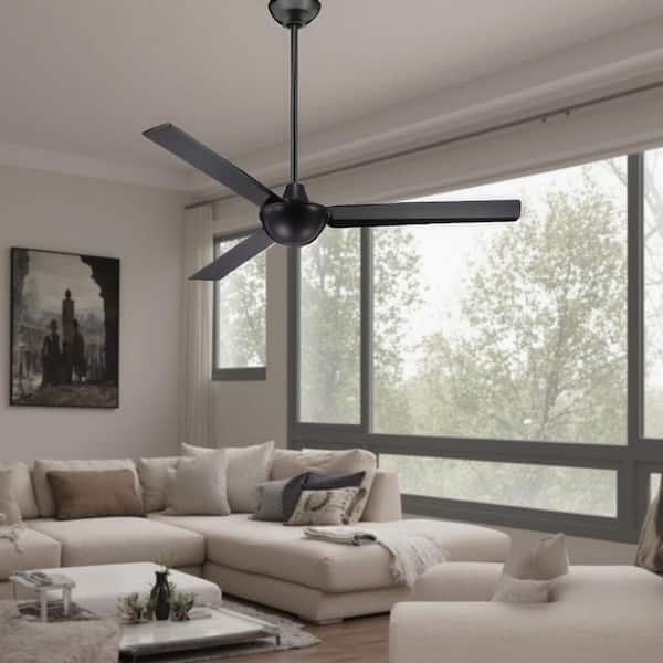 Kewl 52 in. indoor Black Ceiling Fan with Wall Control