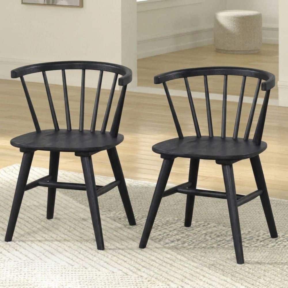 Coleman Black Side Chair (Set of 2) with Spindle Back price history on PriceWatchPro