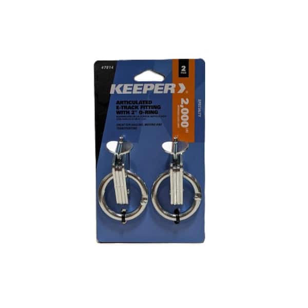 Keeper Articulated E-Track with 2 in. O-Ring, 2,000 lb. WLL (2-Pack ...