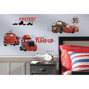 5 in. x 11.5 in. Cars Friends to the Finish Peel and Stick Wall Decal