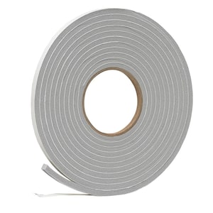 3/8 in. x 1/4 in. x 17 ft. Grey Vinyl Foam Weatherseal Tape