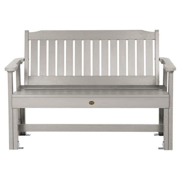 Highwood Sequoia 4 ft. 2-Person Harbor Gray Recylced Plastic Outdoor Bench