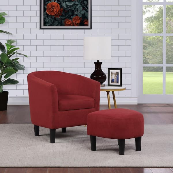 Churchill Red Mircrofiber Accent Chair