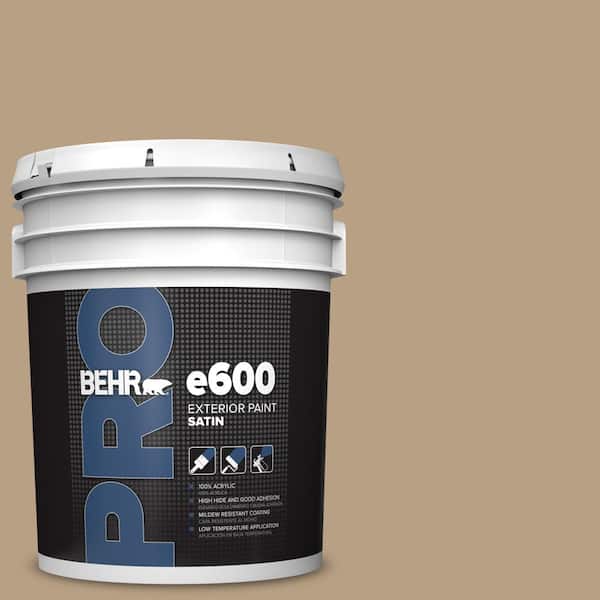5 gal. #HDC-AC-12 Craft Brown Satin Exterior Paint