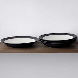 Colorwave Graphite 10.5 in., 27 fl. Oz.(Black) Stoneware Pasta Bowls, (Set of 4)