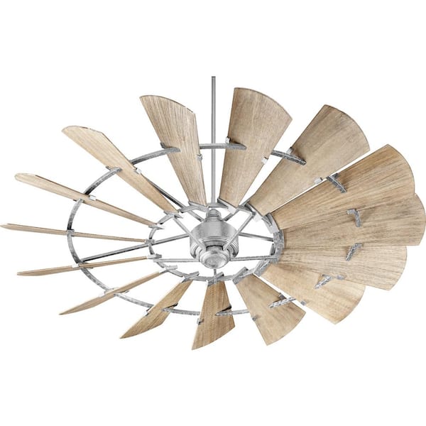 Quorum INTERNATIONAL Windmill 72 in. Indoor Galvanized Ceiling Fan with Wall Control