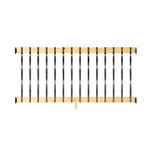 6 ft. Southern Yellow Pine Rail Kit with Aluminum Contour Balusters