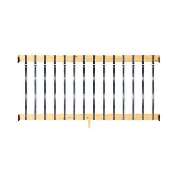 ProWood 6 ft. Southern Yellow Pine Rail Kit with Aluminum Contour Balusters