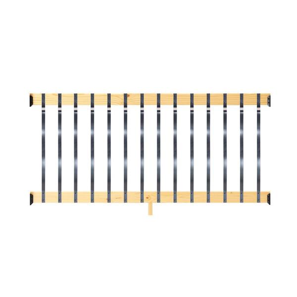 ProWood 6 ft. Southern Yellow Pine Rail Kit with Aluminum Contour Balusters