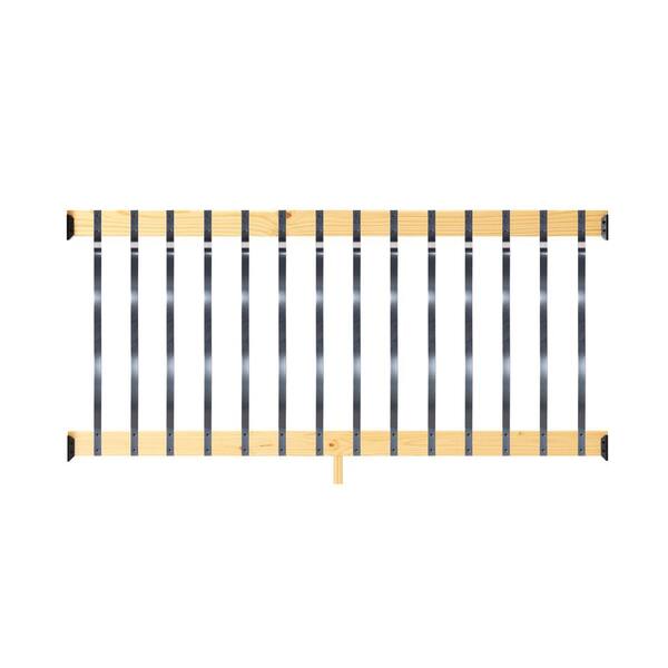 ProWood 6 ft. Southern Yellow Pine Rail Kit with Aluminum Contour Balusters