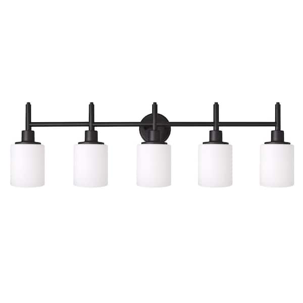 Aubrey 4-Light Matte Black Vanity Light