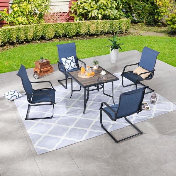 Patio Festival 5-Piece Square Metal Outdoor Dining Set