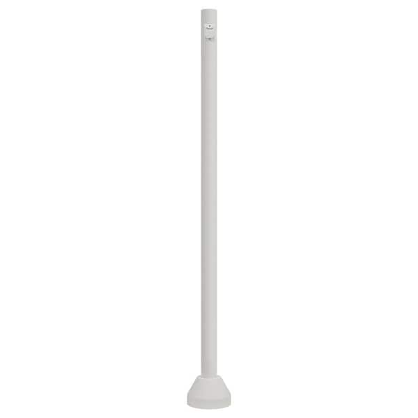 SOLUS 6 ft. White Outdoor Lamp Post with Convenience Outlet fits 3 in ...