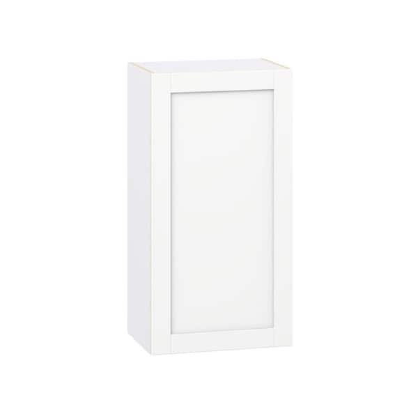 J COLLECTION Milton 21 in. W x 14 in. D x 40 in. H Assembled Shaker Wall Kitchen Cabinet in Bright White