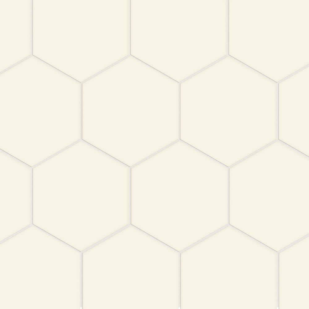 Merola Tile Textile Basic Hex Cotton 8-5/8 in. x 9-7/8 in. Porcelain ...